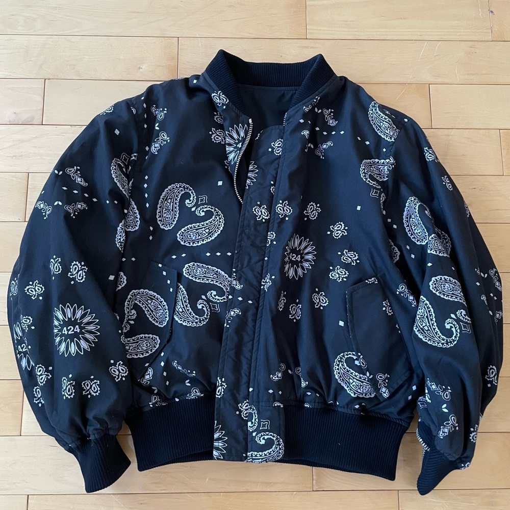 424 cropped reversible bomber